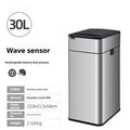 Stainless steel inductive smart trash can with square design and deodorant function