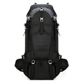 Professional outdoor hiking backpack 70L in black, ultra-light and waterproof for camping
