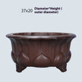 Purple sand succulent flower pot 37x37x20cm with antique Chinese design