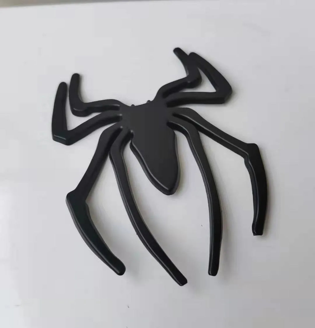 Zinc alloy three-dimensional metal spider bumper sticker in gold colour