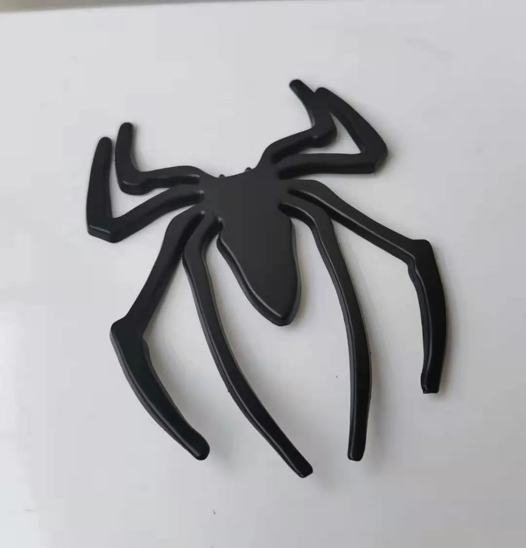 Zinc alloy three-dimensional metal spider bumper sticker in gold colour