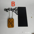 Hand-painted wooden tavern sign book separator ornament for bookshelf organisation.
