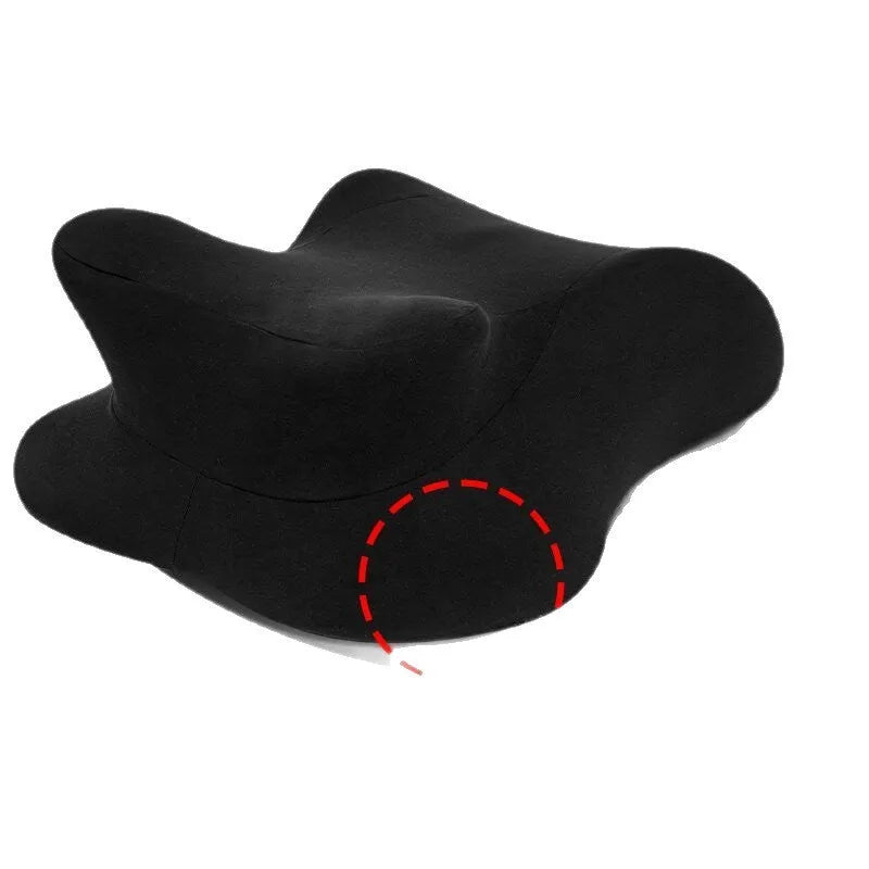 Memory foam leg pillow 65x50x23 cm in black or grey with spliced weave cover for leg support or floor mat use