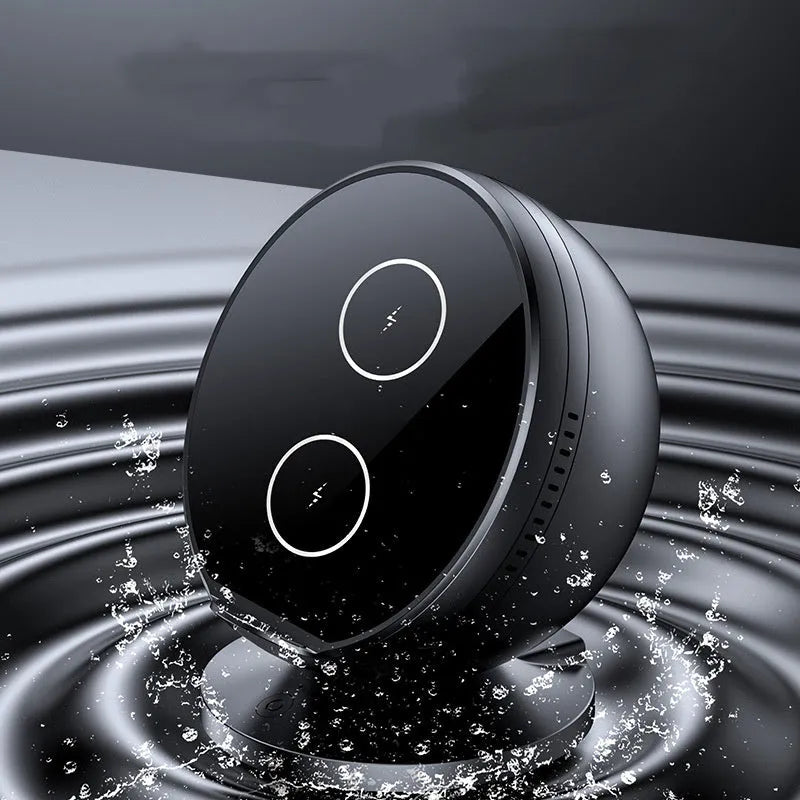 XC-11 wireless charging phone holder with Bluetooth speaker in four colour options