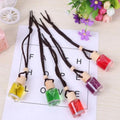 Glass bottle car air freshener hanging ornament with 55g fragrance oil in clear glass