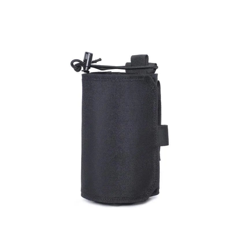 Black adjustable Oxford cloth insulated bottle cover with PU lining for outdoor use