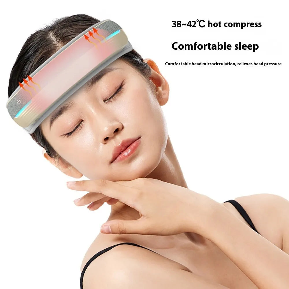 Rechargeable heating application head air pressure Bluetooth music massage instrument with 3 gear settings, 200x195x60mm, English version
