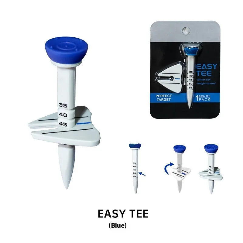 Golf ball alignment tee nail can aid in silicone reinforced plastic, available in red green blue orange