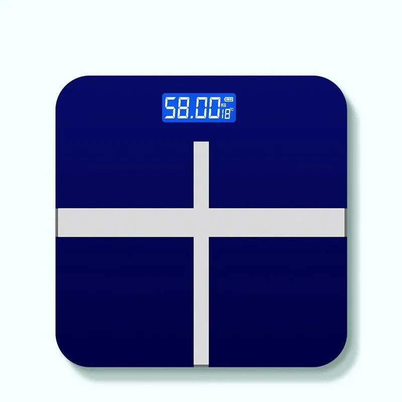 Electronic bathroom scale with USB rechargeable battery in cross black, rose red, and white colour options
