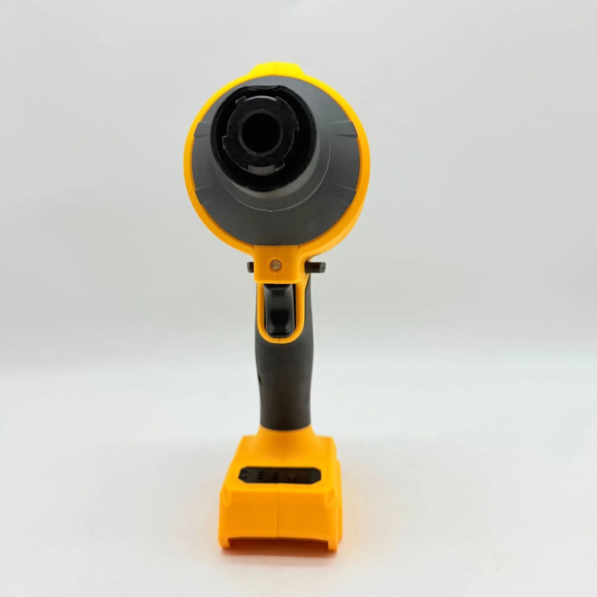 Cordless lithium battery air exhauster dust blower with bare metal head for snow removal.