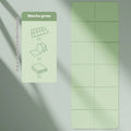 Blue folding TPE yoga mat shown unfolded and folded, displaying its six-fold design and non-slip texture.