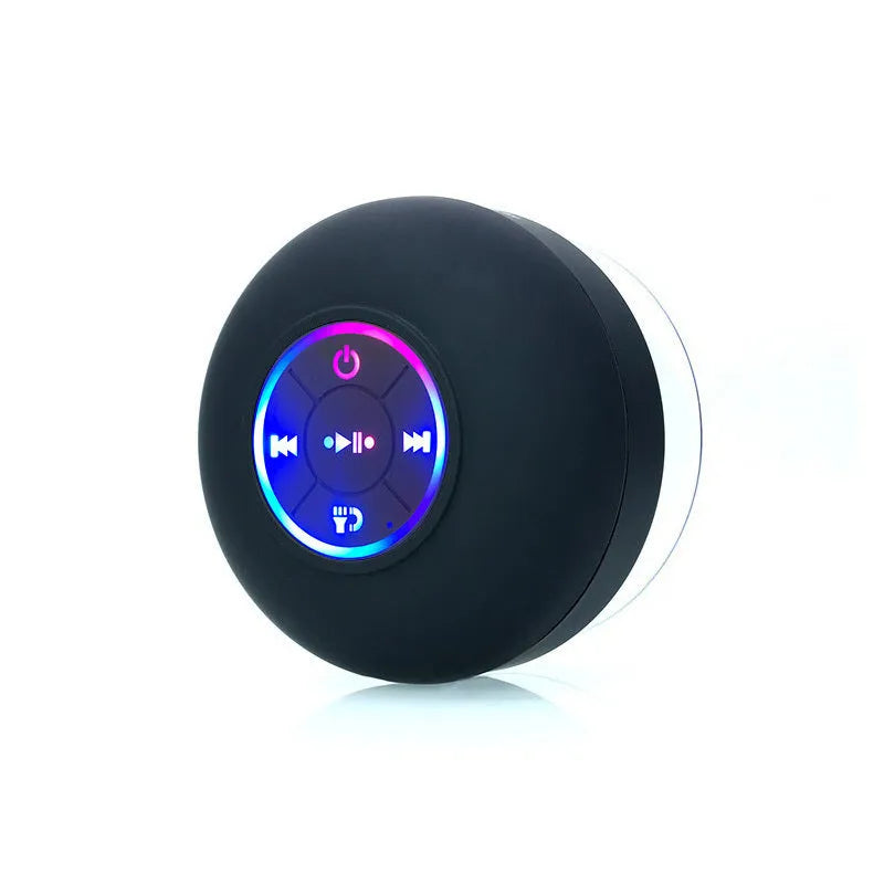 Big suction cup waterproof Bluetooth speaker with LED light emitting, available in multiple colours