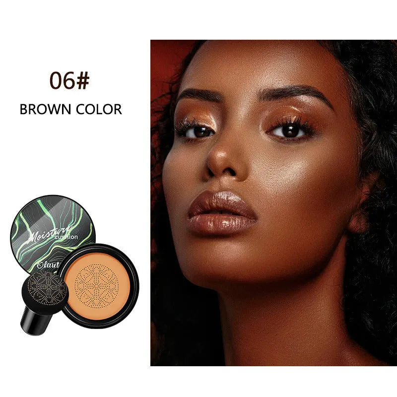 Air cushion BB cream with mushroom sponge in compact case, Ivory 01 shade