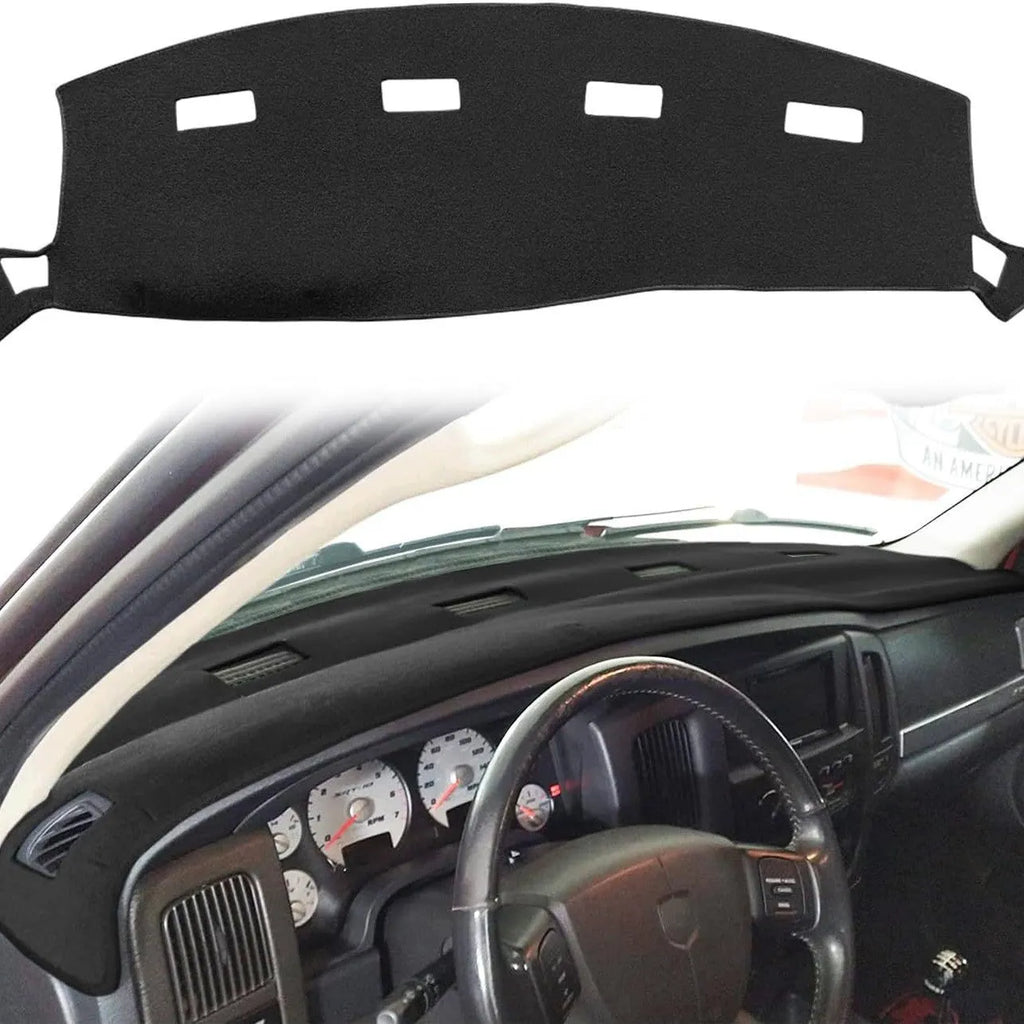 Black non-woven fabric dashboard cover for car light repellent use, available in deerskin leather polyester options