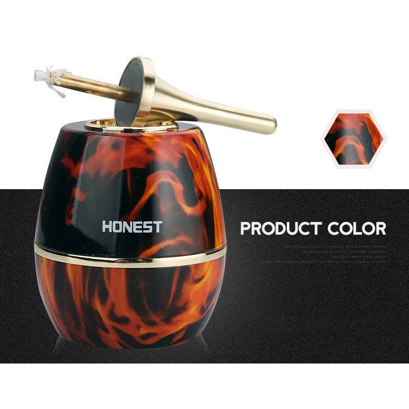 Metal oil-electric hybrid lighter with USB charging cable in gift box, 135x60mm, black ice finish