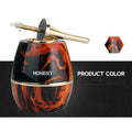 Metal oil-electric hybrid lighter with USB charging cable in gift box, 135x60mm, black ice finish