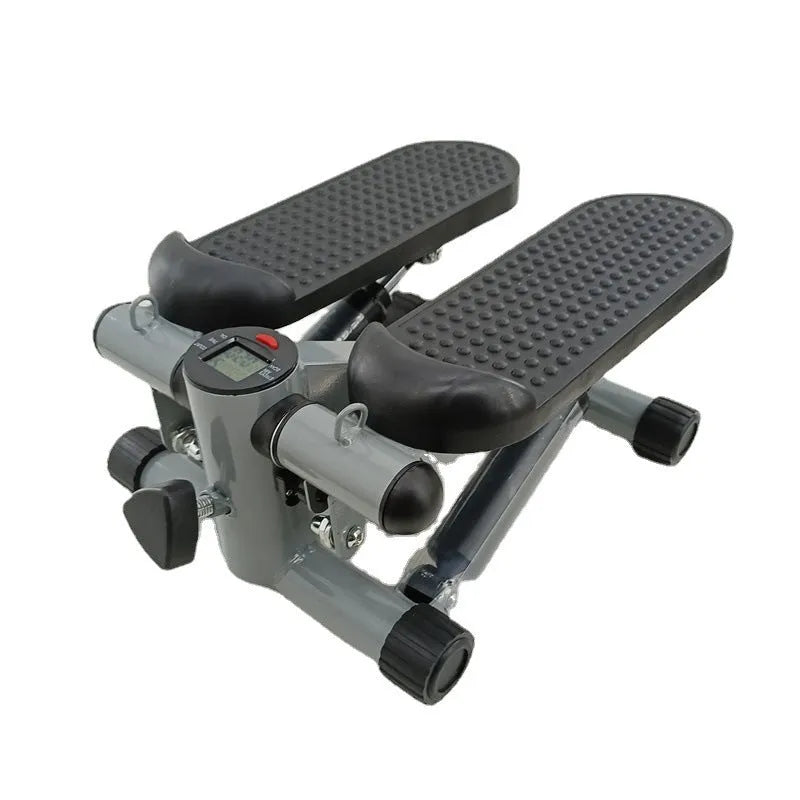 Silver grey hydraulic pedal exercise machine for waist slimming and home fitness