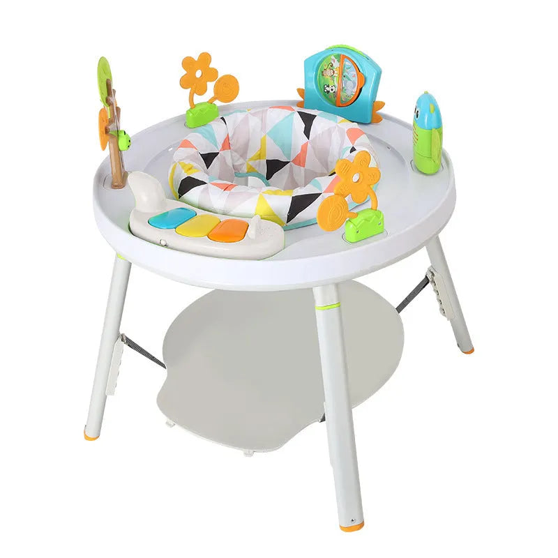 Baby bouncing activity chair in duck or lion theme with optional music cushion