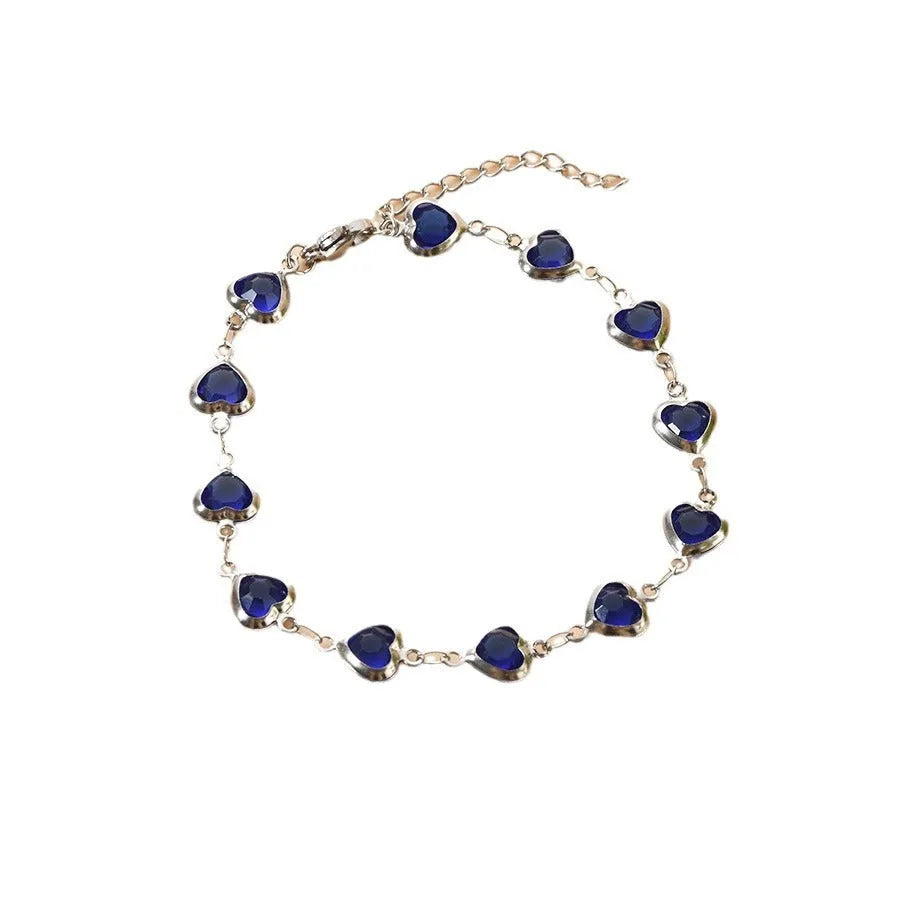 Devil's Eye geometric heart-shaped stainless steel bracelet in one of six electroplated colour options.