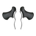 Pair of aluminium alloy road bicycle brake handles in black and black silver colour options