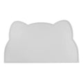 Silicone pet feeding mat in cat head shape measuring 44 by 24 centimetres
