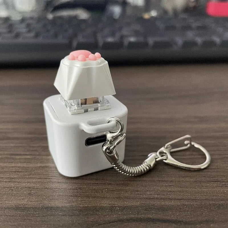 Electronic decompression button game keychain toy with sound, duck style