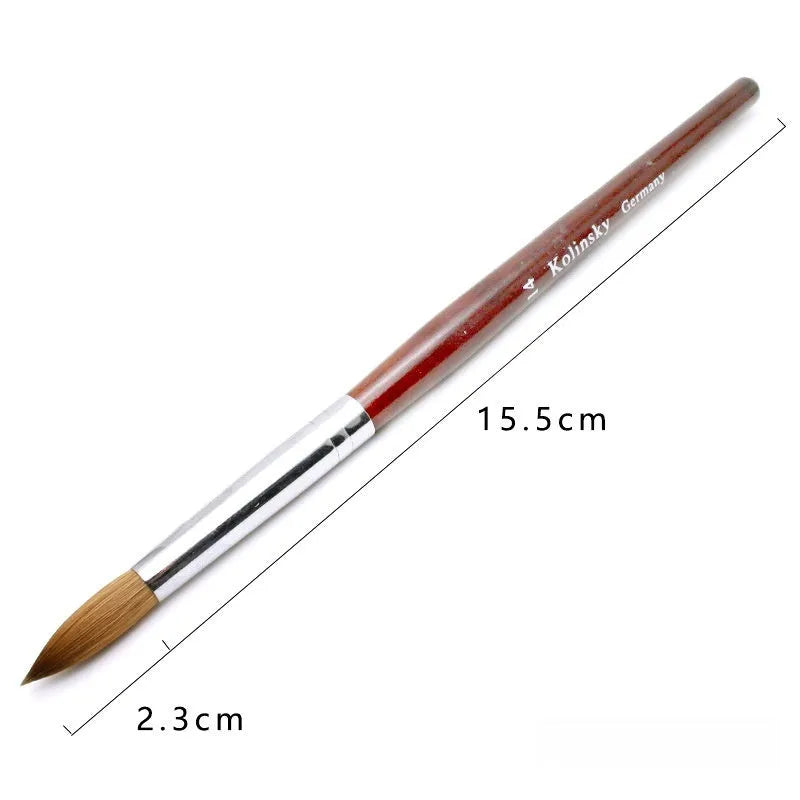 Watercolor crystal Siberian mink nail polish pen with round head tip for nail art