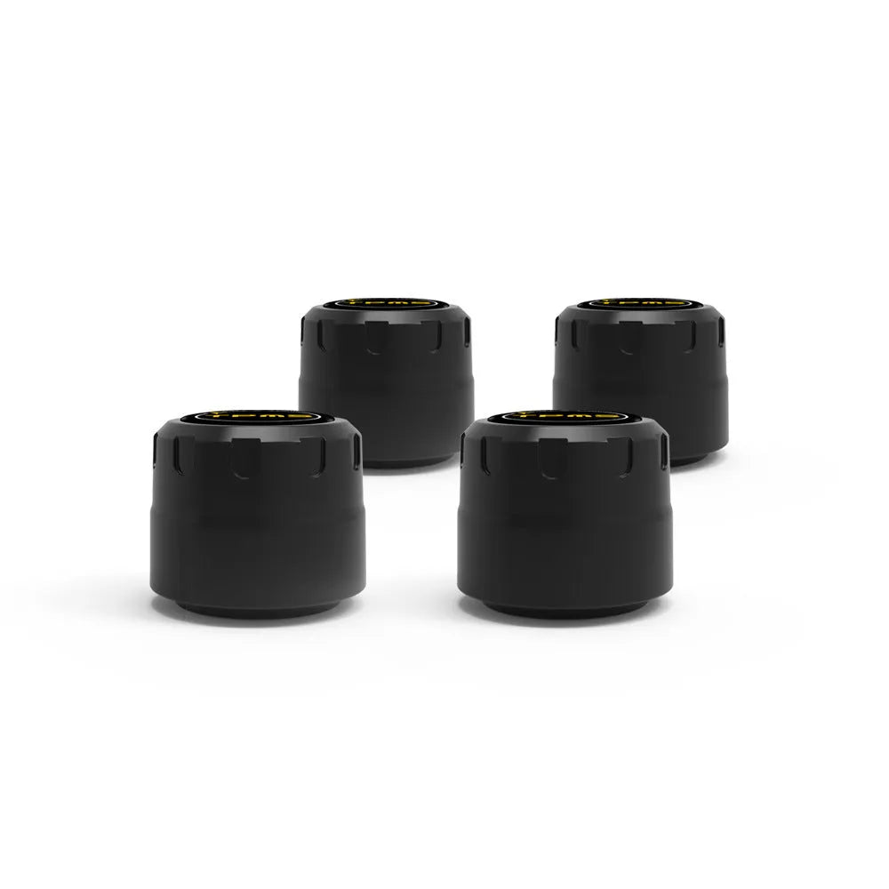 Bluetooth 5.0 automotive tire pressure monitoring system with four black external sensors