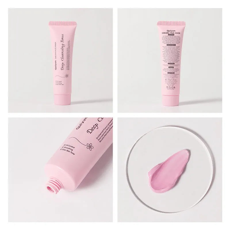 30g cherry blossom mud facial mask in single-piece packaging.