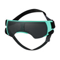 Dog UV-proof goggles with polycarbonate lenses and adjustable nylon ribbon strap in black colour