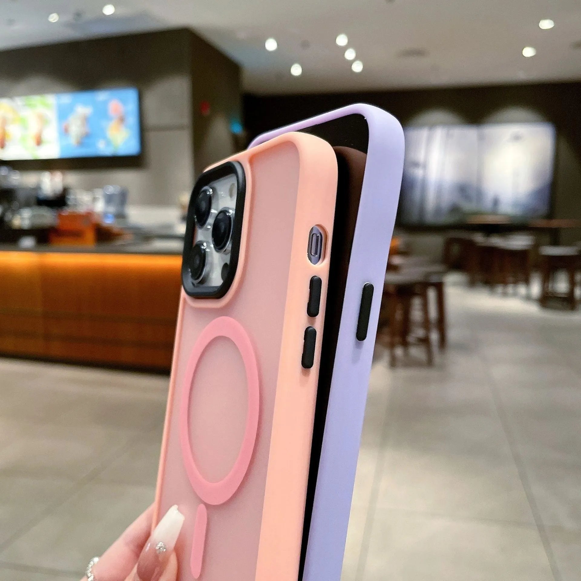 Frosted magnetic suction hard phone case for Apple iPhone 16 in multiple colour options