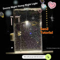 DIY snowy night light kit with snowflake design and LED lights for Christmas desktop decoration