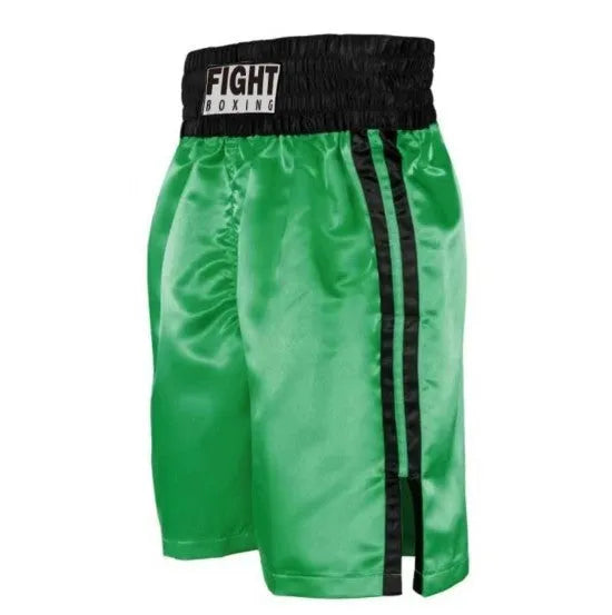 Boxing training shorts with contrasting waistband stripes in multiple colour options