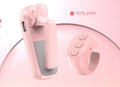 Smart wireless page turner remote control and finger clicker for e-readers in black, white, or pink.