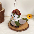 Thanksgiving harvest owl bird window pendant ornament in orange and green colours