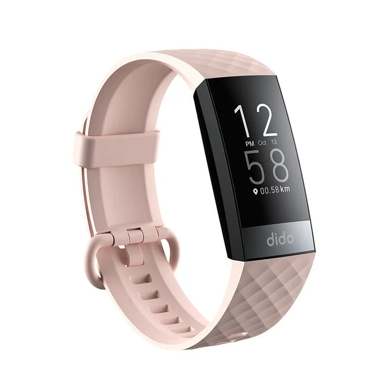 Y6 Black smart health monitoring bracelet with 1.1-inch display showing ECG and health metrics