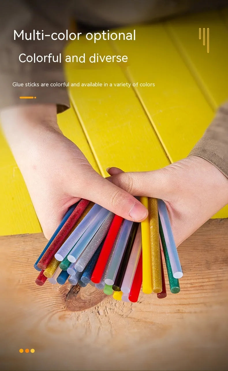 55 transparent hot melt glue sticks with 7mm diameter for craft and repair projects