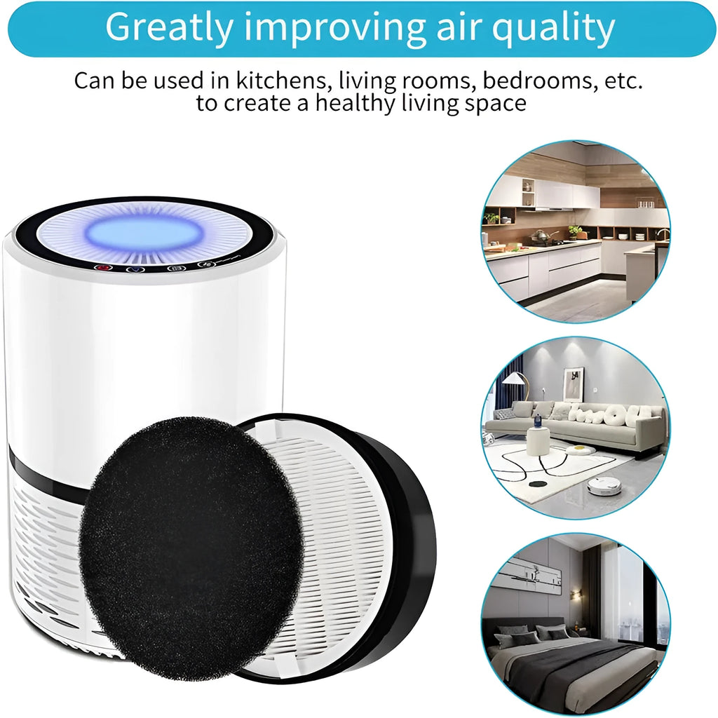 Levoit LV-H132 air purifier replacement filter kit showing filter screen and pre-filter cotton.