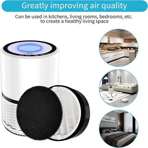 Levoit LV-H132 air purifier replacement filter kit showing filter screen and pre-filter cotton.