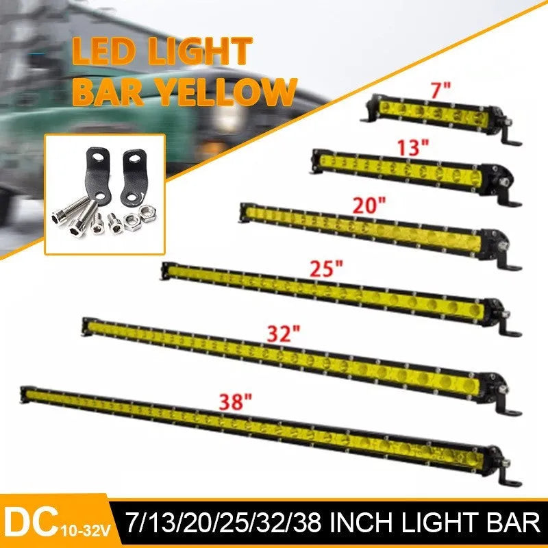 25 inch single row aluminium LED light bar for car or truck with mounting brackets