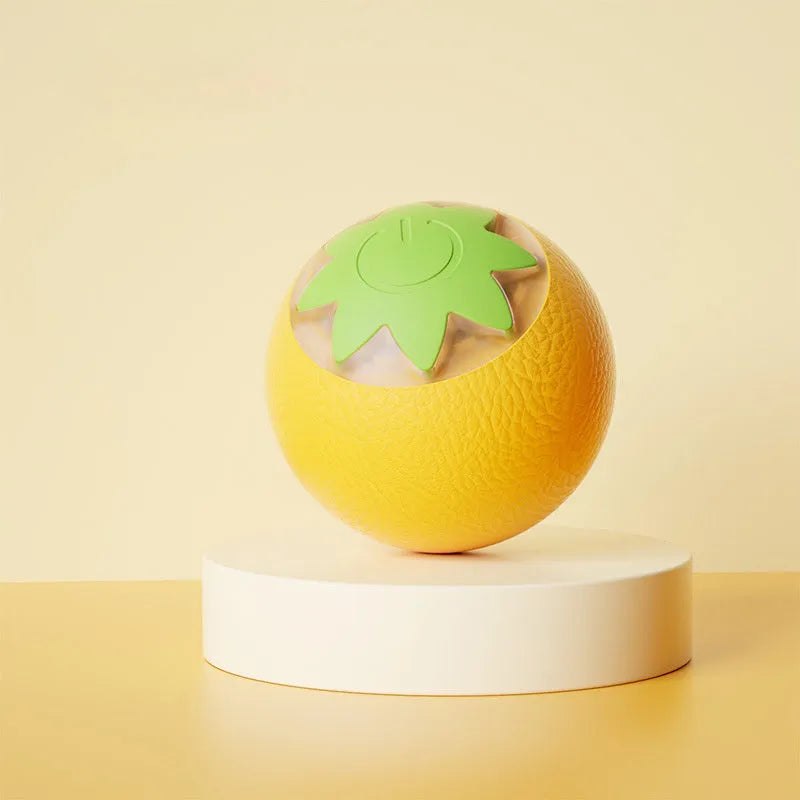 Automatic electric rolling ball toy for dogs and cats in green, pink and yellow colour options