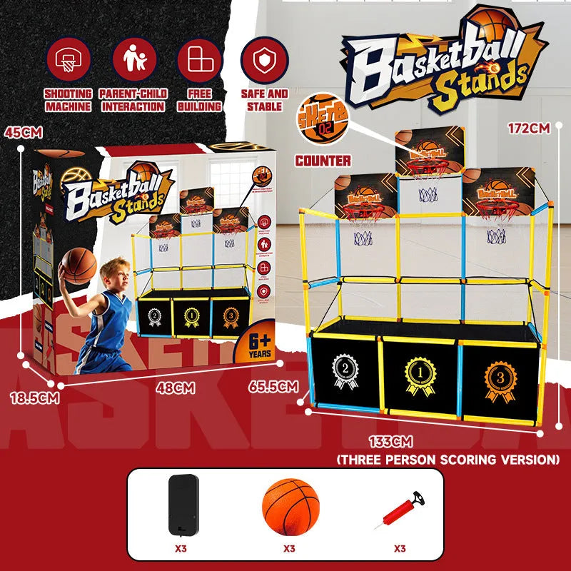 Indoor plastic basketball stand with electric scoring board, 89x46x140 cm, in Scoring Basketball Stand 16B colour