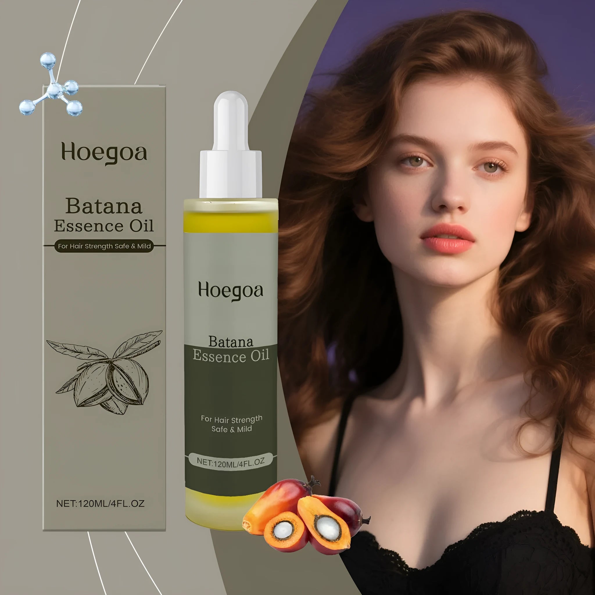 120ml bottle of Platthana Secret Hair Essential Oil with ginger, Platthana and rosemary oils