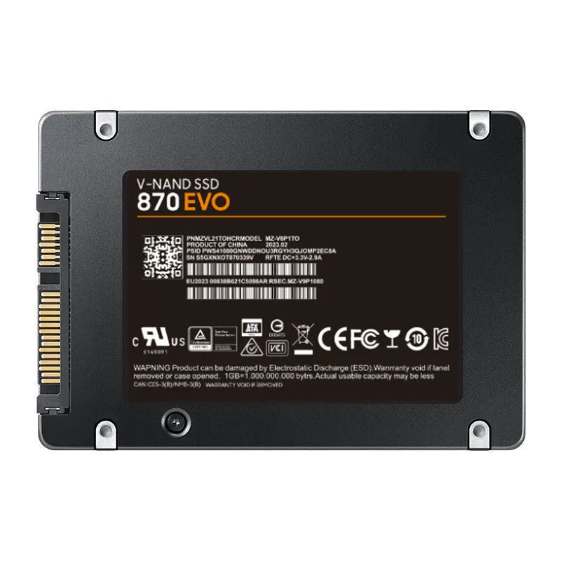 Samsung 870 EVO 2.5-inch SATA internal solid-state drive for computer storage upgrade.