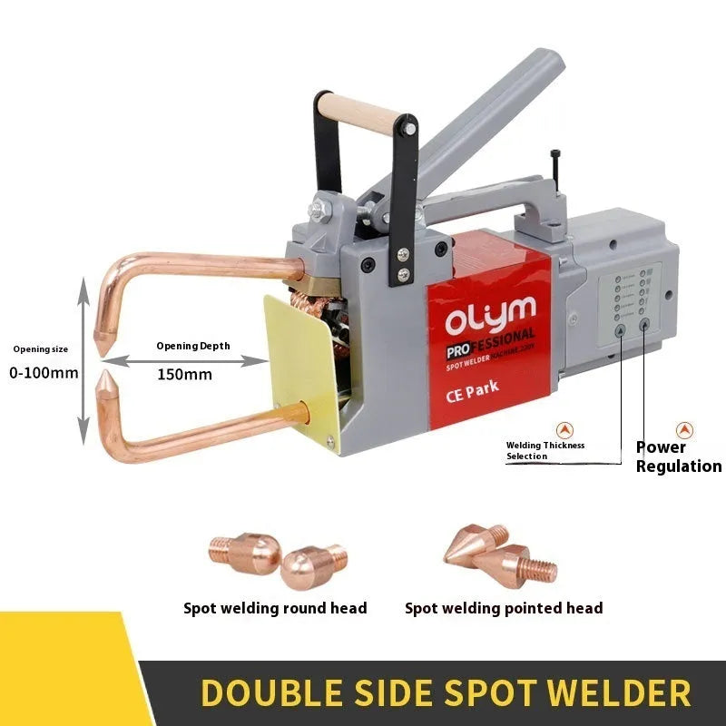 OL8000 double-sided spot welder with manual control and six welding heads for butt welding
