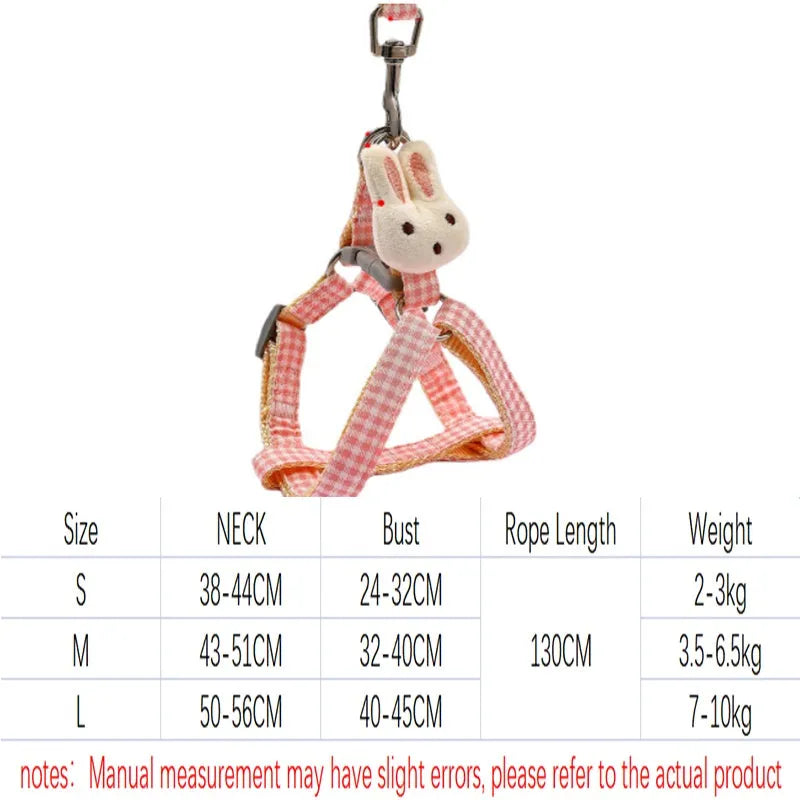 Small dog harness and leash set with quick-release buckle and anti-pull design in blue colour.