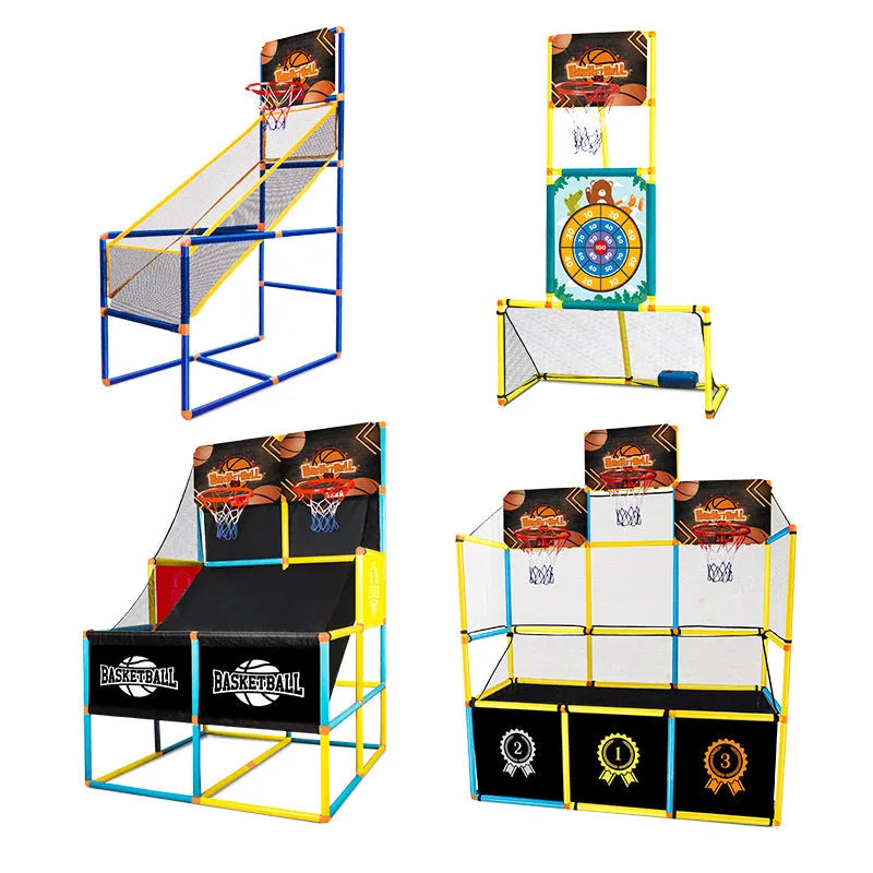 Indoor plastic basketball stand with electric scoring board, 89x46x140 cm, in Scoring Basketball Stand 16B colour