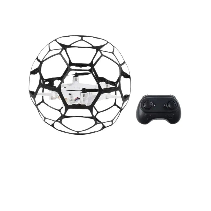 Football hollow cup UAV plastic remote control education toy intelligent suspension black colour