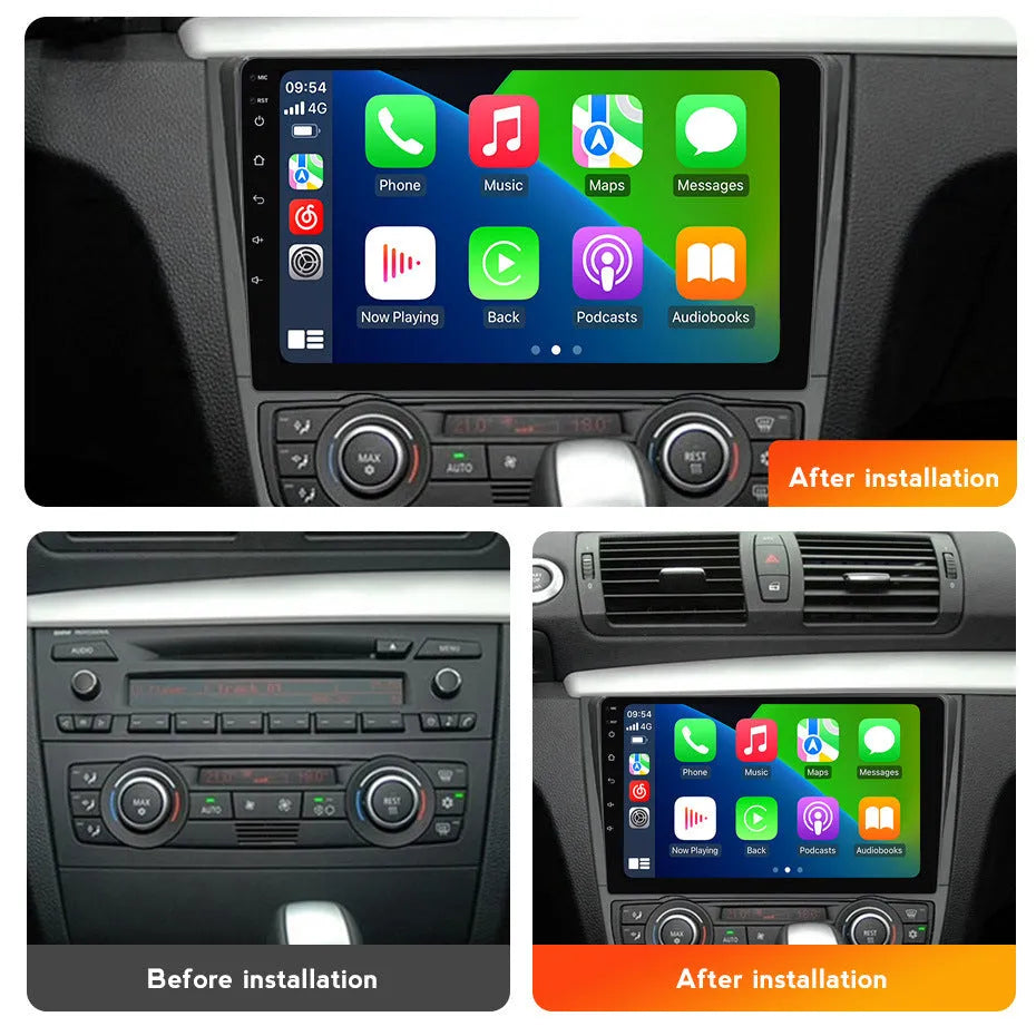 BMW E87 Android 9-inch central control navigation radio screen with touchscreen display