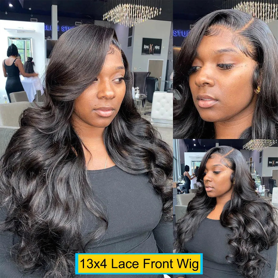 360 full lace frontal body wave human hair wig 9A grade 150% density natural 1b colour length 8-28 inches